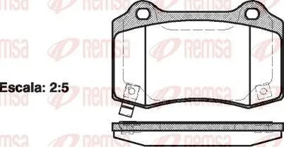 Produktbild von REMSA Bremsbeläge Satz Hinten Bremsklötze für JEEP GRAND CHEROKEE IV (WK, WK2) 0434.54