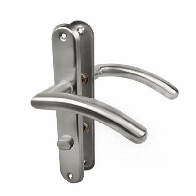 Produktbild von Türgriff Türbeschlag Türdrücker Türklinke Langschild Edelstahl Modell Swing-LS WC DIN Norm