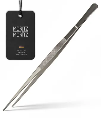 Produktbild von Moritz & Moritz Kochpinzette 30 cm spitz, Küchenzange Edelstahl silber