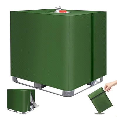 Produktbild von IBC Tank Abdeckung Grün 1000L 120x100x116cm 420D Oxford Anti-UV Schutzhülle