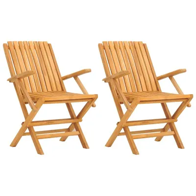 Immagine prodotto di vidaXL Sedie da giardino 2 pz. Pieghevoli 61x67x90 cm in legno massiccio di teak