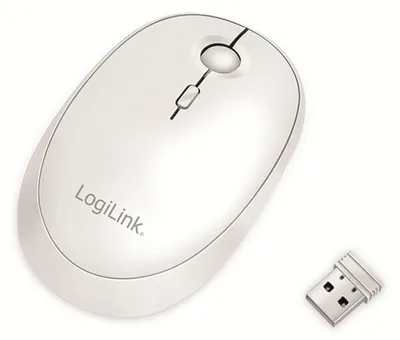 Obrázek produktu pro Myš bezdrátová a Bluetooth, duální připojení, 2400 MHz, rozlišení 800, 1200, 1600 dpi, bílá barva