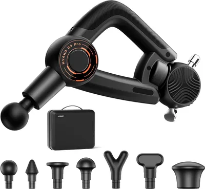 Productafbeelding van Pro 3-in-1 massagepistool, 16 mm amplitude + hoogfrequente vibratietherapie, voor diepe spiermassage, verlicht spier- en skeletpijn