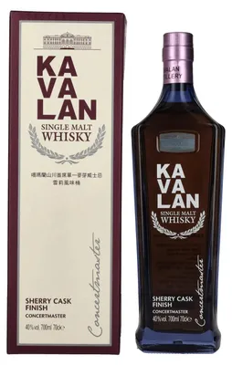 Image de Kavalan CONCERTMASTER Sherry Cask Finish Single Malt Whisky 40% Vol. 0,7l en boîte cadeau