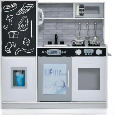 Immagine prodotto di Set da cucina giocattolo con lavagna, lavello e forno - 82x24x80 cm