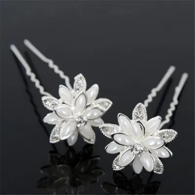 Produktbild von Haarnadel Star Flower in Silber – Elegante Accessoires KP1575
