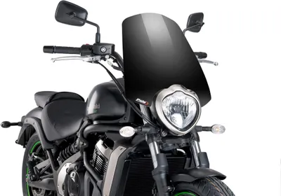 Immagine prodotto di Cupolino PUIG Naked touring nero omologato ABE per Kawasaki