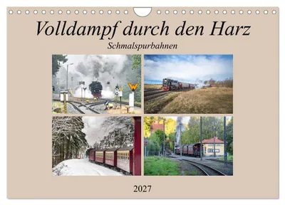 Produktbild von Volldampf durch den Harz (Wandkalender 2027 DIN A4 quer), CALVENDO Monatskalender