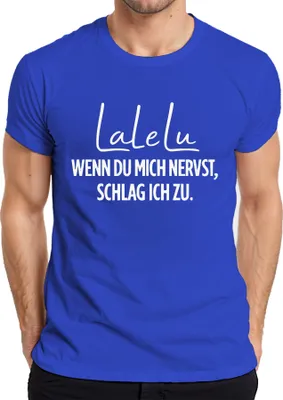 Obrázek produktu pro Lalelu Když mě naštveš, tak tě praštím Vtipné sarkastické tričko pro mámu, modrá, L