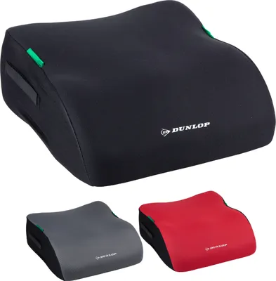 Obrázek produktu pro Dunlop Booster Seat Car Children Black Booster Seat ECE R129 - Ergonomická dětská sedačka od 3 let - Dětská autosedačka s pratelným potahem - Polštářek do auta pro děti 135-150 cm