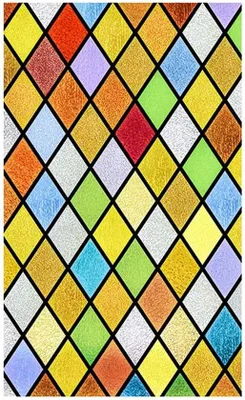 Productafbeelding van Unyqoos® zelfklevende gekleurde folie, 60x120 cm – geeft een gekleurde glas-in-lood uitstraling, verstrooit licht en biedt privacy