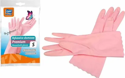 Obrázek produktu pro Rukavice pro úklid domácnosti S růžová guma 1 pár