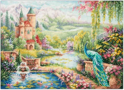 Zdjęcie produktu dla Zestaw do haftu krzyżykowego Magic Needle Zweigart Edition "Königsgarten", wzór liczony, 40x30cm