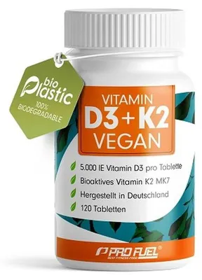 Produktbild von ProFuel Vitamin D3 & K2 120 Tabl.