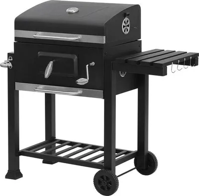 Produktbild von Famanu Holzkohlegrill Höhenverstellbar - Schwarz