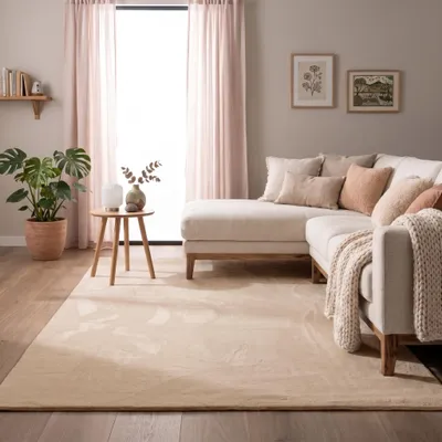 Produktbild von Volero - Flauschiger Teppich - Cozy Beige - 150x230cm - Wohnzimmer, Schlafzimmer, Büro, Jugendzimmer - Modern, Skandinavisch