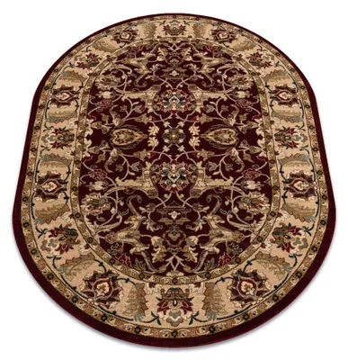 Image de Tapis en laine OMEGA ovale ORDA fleurs rubis clair 2 rouge 170x235 cm