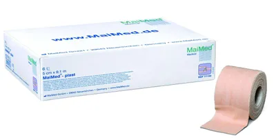 Produktbild von MaiMed-plast 2,50cm x 9,1m Heftpflaster aus Taftgewebe zu 12 St./Box | Box (12 Stück)