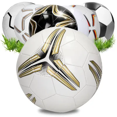 Produktbild von Fußball 'Match' - Ball für Kinder & Erwachsene - Größe 5 perfekt zum Tore schießen - Sportball für Indoor & Outdoor - weiß/gold