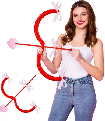 Productafbeelding van Boog- en pijlen set, 40 cm, rood, geschikt voor kostuums