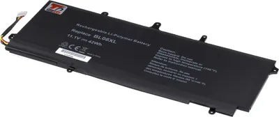 Zdjęcie produktu dla T6 Power bateria do laptopa Hewlett Packard, numer części HSTNN-W02C, Li-Poly, 11,1 V, 3800 mAh (42 Wh), czarny