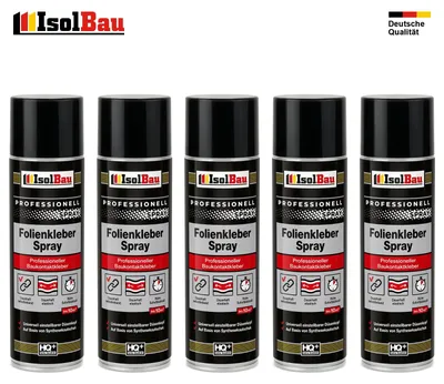Isolbau Folienkleber-Spray 5 x 500 ml Baukontaktkleber Dampfsperrfolie Klebstoff Bau