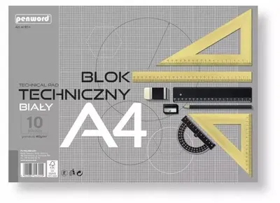Image de Bloc-notes A4 Premium blanc 160 g, 10 feuilles - Penword