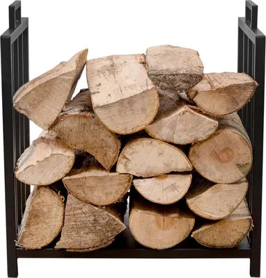 Produktbild von FRAMADO, Holzkorb für Kaminholz Metall, Holzlager Schwarz, 51x37x53cm, MODERNO