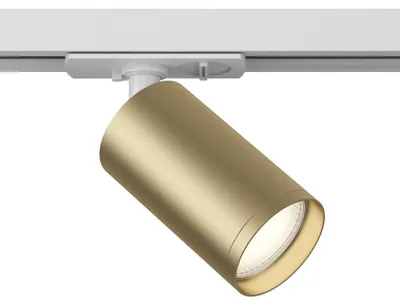 Immagine prodotto di Faretto Per Binario Moderno Focus S Alluminio Oro Opaco E Bianco 1 Luce