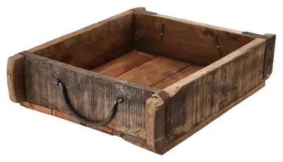 Produktbild von Tablett Holzkasten recyceltes Holz Landhaus Kasten 31x25 cm