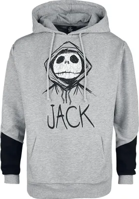 Produktbild von The Nightmare Before Christmas Kapuzenpullover Herren Jack grau meliert XL