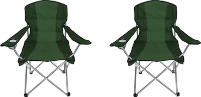 Produktbild von 2 Stück Comfort Anglersessel Campingstuhl mit Getränkehalter und Tasche Gün