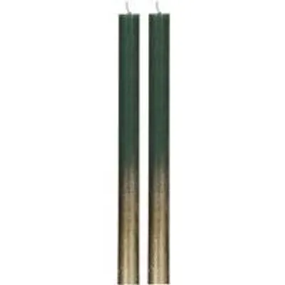 Produktbild von Mosgrüne Kerzen, 25 cm, 10 Std. Brenndauer, 2er Set