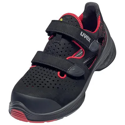 Produktbild von uvex 1 G2 Sandalen S1P schwarz, rot Weite 10 Gr. 51