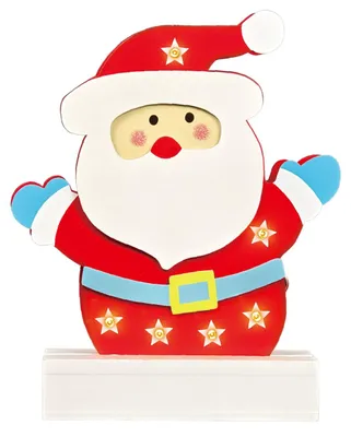 Produktbild von TrendLine Weihnachtsmann Holz 19 x 5,5 x 23 cm weiß+rot