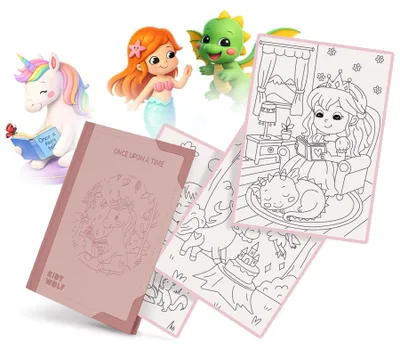 Zdjęcie produktu dla Zestaw uzupełniający KIDYDRAW PAD – Szablony do rysowania – Róża | firmy Kidywolf