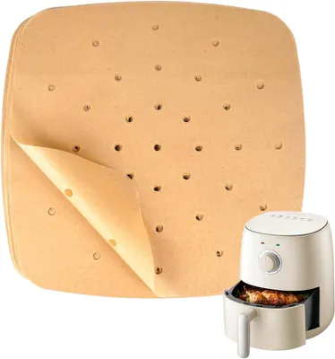 Produktbild von Heißluftfritteuse Backpapier 20.5 cm, 250 Stück, perforiert, silikonbeschichtet, für Heißluftfritteuse