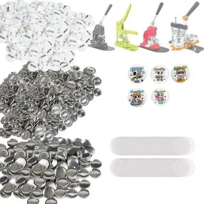 Produktbild von Famanu Buttonmaschine für Knöpfe 25mm - 500 Stück