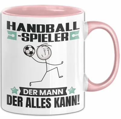 Produktbild von Handballspieler Tasse Geschenk für Handballspieler Der Mann Der Alles Kann Geschenkidee zum Geburtstag (Rosa)
