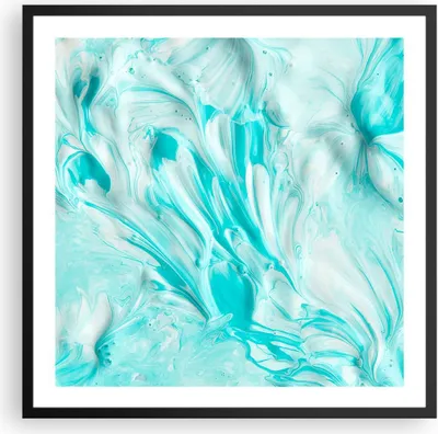 Produktbild von Gerahmtes Poster - Schwarzer Rahmen - Blume Abstraktion - 60x60 cm - Wand Bild - Wanddeko - Wandbilder - Kunstposter - Wandposter - Bilderrahmen - Bilder - Kunstdruck - Wandbild - P2BAC60x60-3827