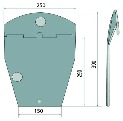 Obrázok produktu pre Sklznica 390mm VICON KVERNELAND 5512510086