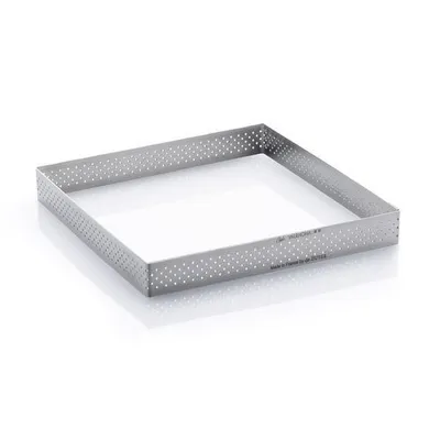 Zdjęcie produktu dla de Buyer 3099.22, Pierścień do ciasta, Kwadrat, Stal nierdzewna, Stal nierdzewna, Francja, 200 mm