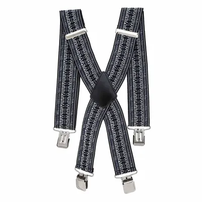Produktbild von Hosenträger Schwarz Weiß Muster X Form 5 cm