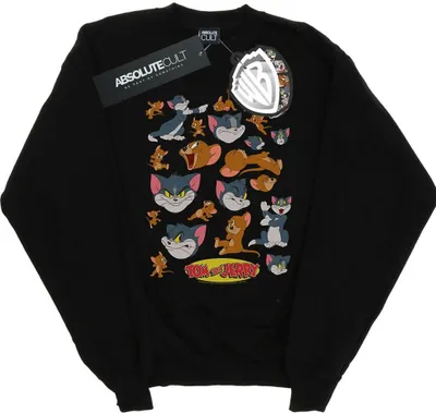 Produktbild von Tom And Jerry - "Many Faces" Sweatshirt für Herren BI47039 (M) (Schwarz)