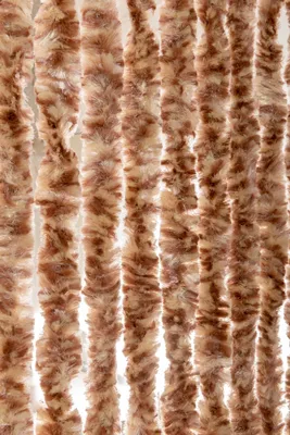 Image de DEFACTO Rideau de porte en peluche (100x200 cm) - Résistant aux intempéries, moustiquaire, Italy - Polyvalent, facile à nettoyer Marron/Beige-MIX