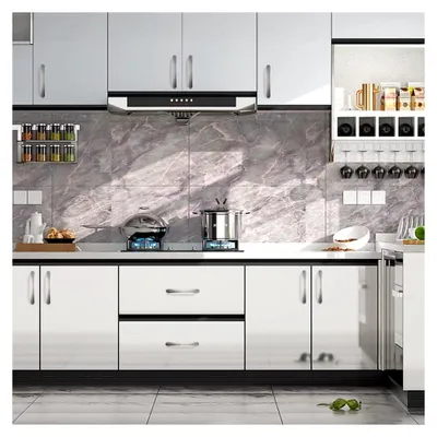 Produktbild von Möbelgriffe 96 mm Lochabstand, 8 Stück Aluminium Küchengriffe, Silber, moderne Schubladengriffe für Schubladen, Schranktüren und Küchenschränke