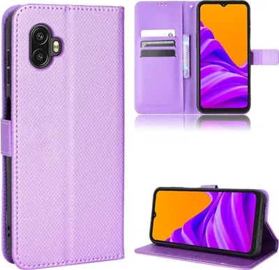 Produktbild von König Design Hülle kompatibel mit Samsung Galaxy Xcover 6 Pro Kunstleder Handyhülle - Handy Case Violett