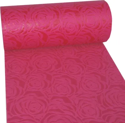 Produktbild von Tischläufer Dekoflor® "Rosen" - pink - 300mm - 25m - 56-300-25-21