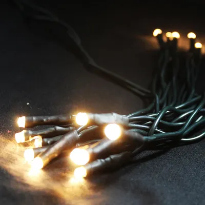 24er LED Outdoor Lichterkette Drahtlichterkette warmweiß Batterie