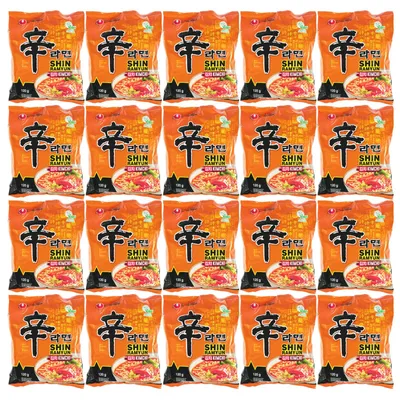 Immagine prodotto di NONGSHIM - Tagliatelle istantanee Shin Kimchi - 20 X 120 GR - Confezione multipla